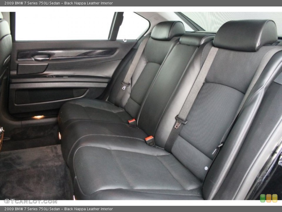 Black Nappa Leather Interior Rear Seat for the 2009 BMW 7 Series 750Li Sedan #71136654