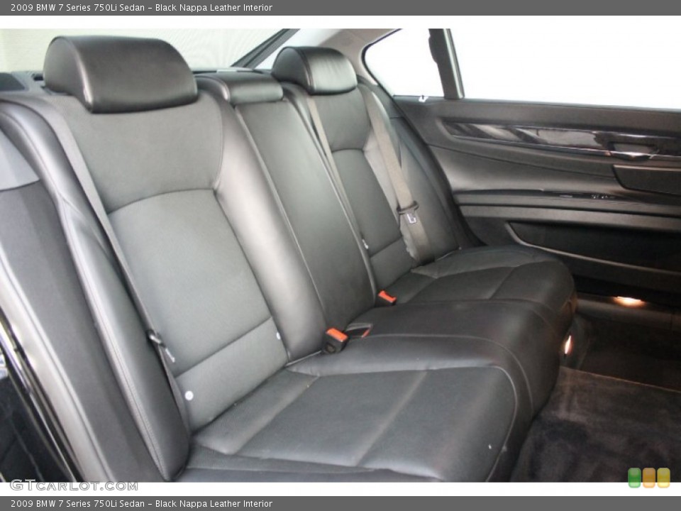 Black Nappa Leather Interior Rear Seat for the 2009 BMW 7 Series 750Li Sedan #71136665