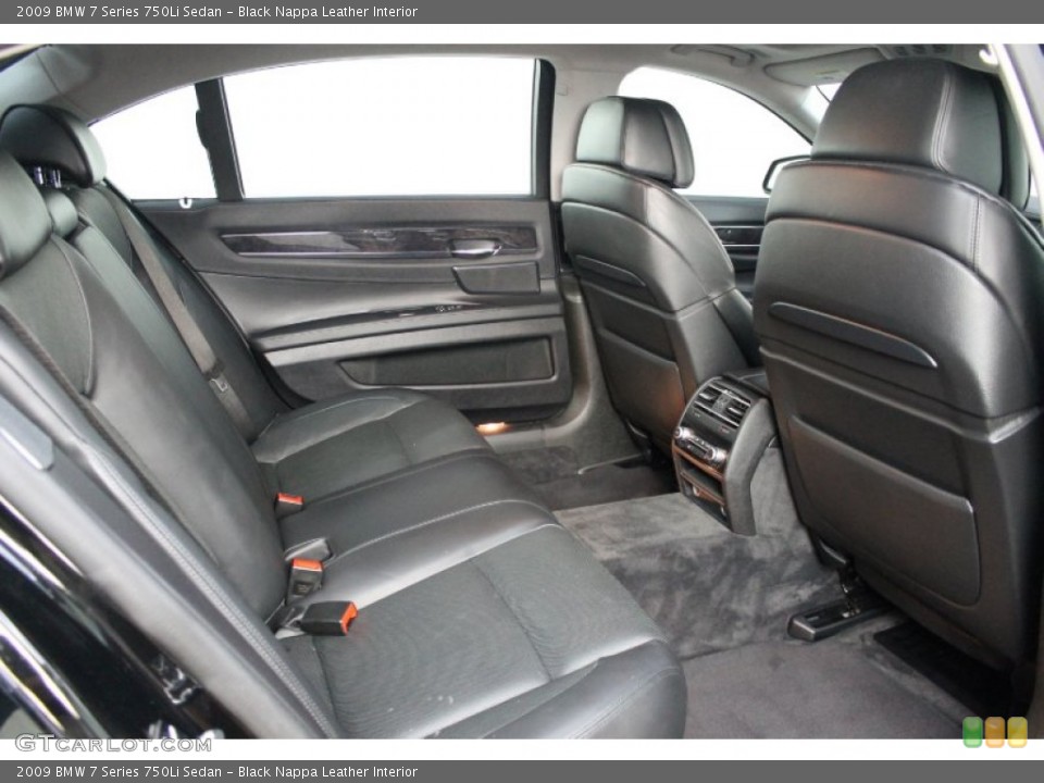 Black Nappa Leather Interior Rear Seat for the 2009 BMW 7 Series 750Li Sedan #71136674