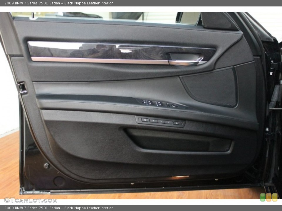 Black Nappa Leather Interior Door Panel for the 2009 BMW 7 Series 750Li Sedan #71136693
