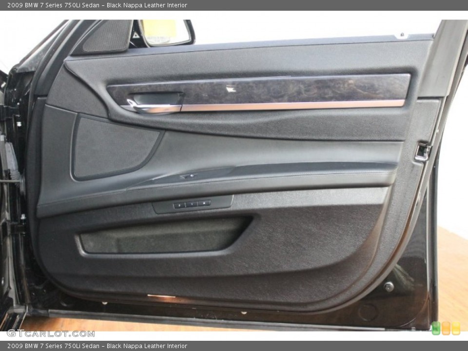 Black Nappa Leather Interior Door Panel for the 2009 BMW 7 Series 750Li Sedan #71136702