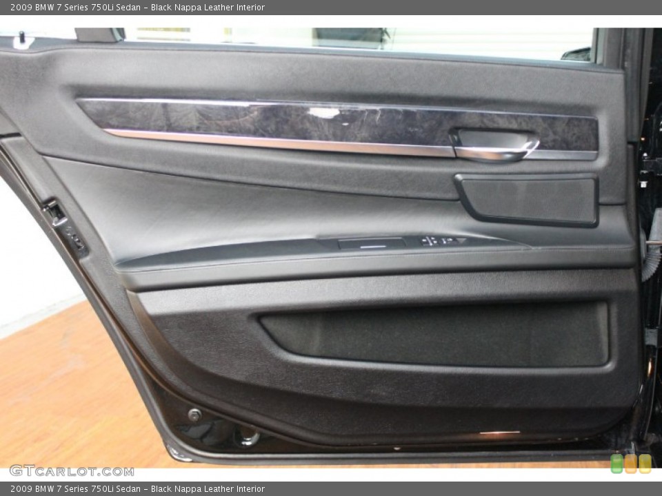 Black Nappa Leather Interior Door Panel for the 2009 BMW 7 Series 750Li Sedan #71136711