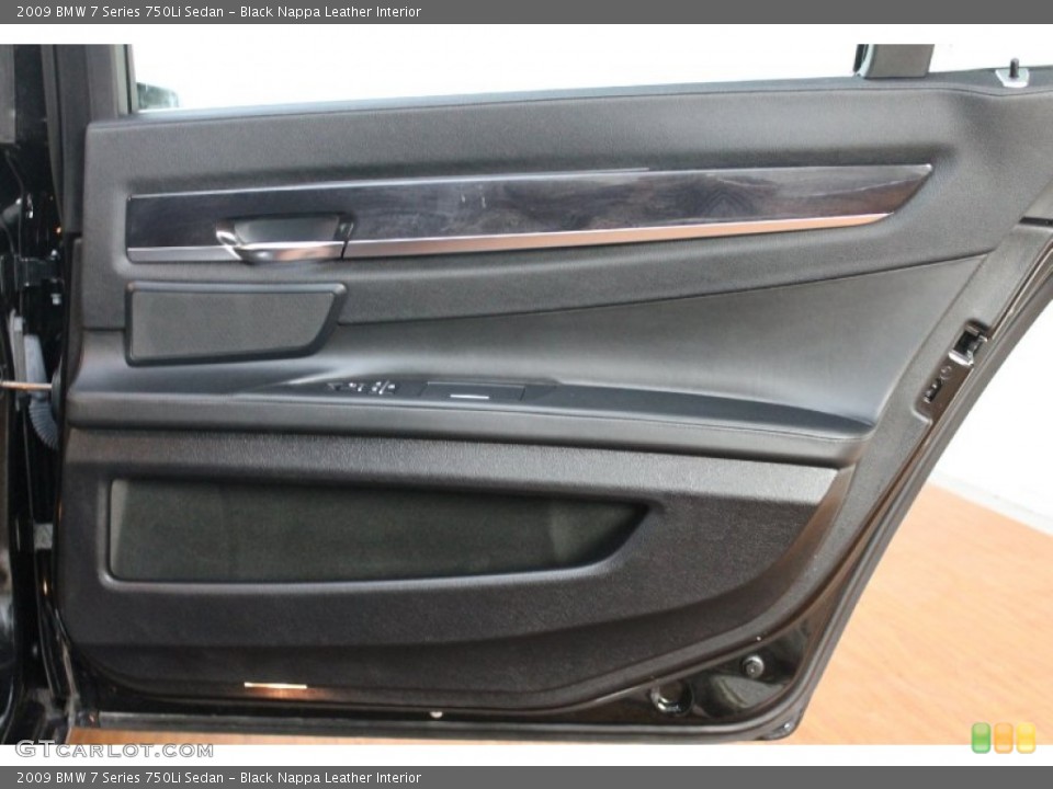 Black Nappa Leather Interior Door Panel for the 2009 BMW 7 Series 750Li Sedan #71136720