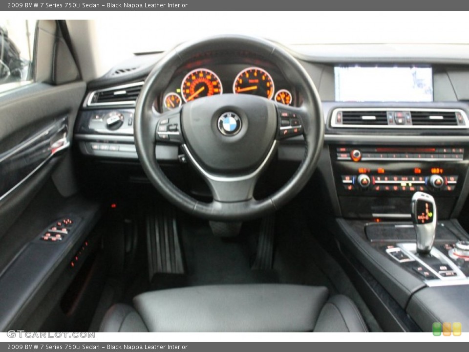 Black Nappa Leather Interior Dashboard for the 2009 BMW 7 Series 750Li Sedan #71136864