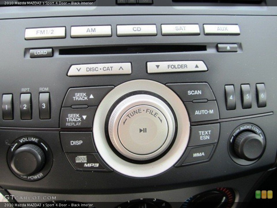 Black Interior Controls for the 2010 Mazda MAZDA3 s Sport 4 Door #71138787