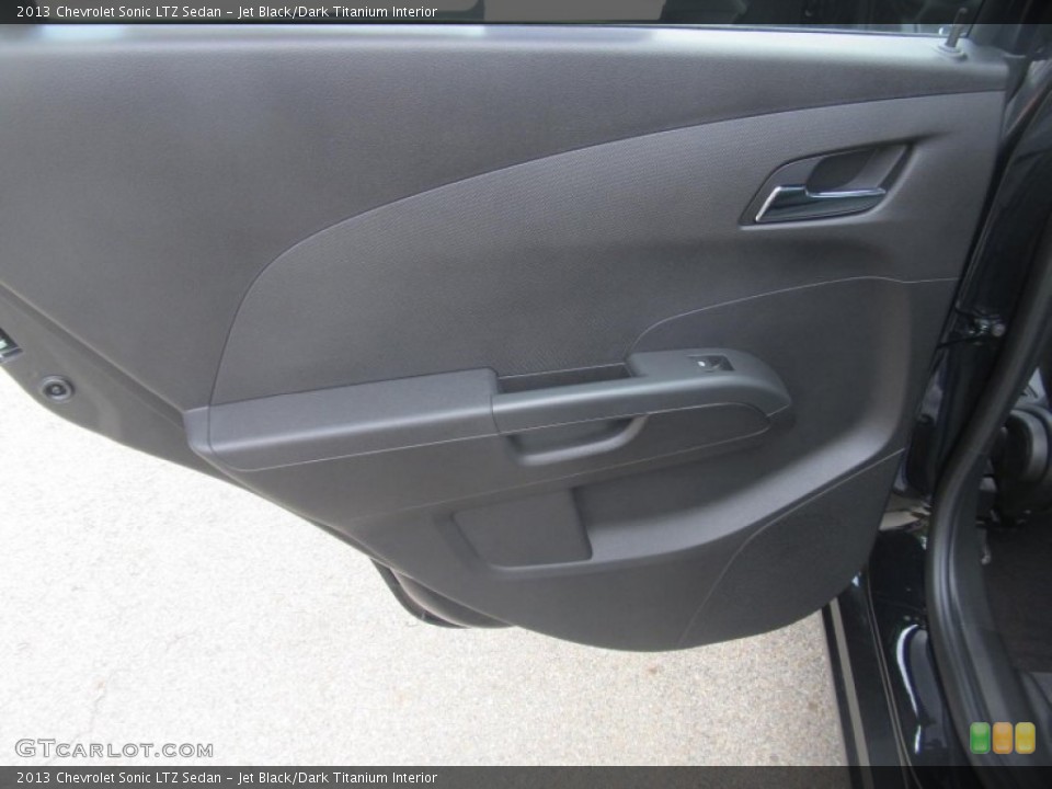 Jet Black/Dark Titanium Interior Door Panel for the 2013 Chevrolet Sonic LTZ Sedan #71139020