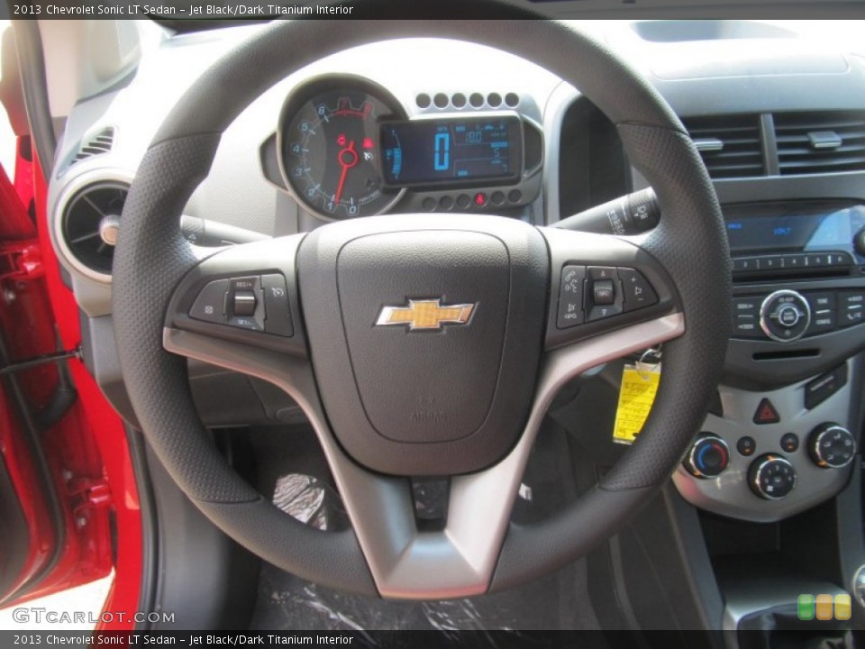 Jet Black/Dark Titanium Interior Steering Wheel for the 2013 Chevrolet Sonic LT Sedan #71139390