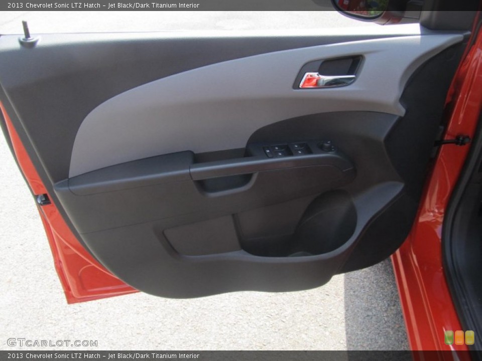 Jet Black/Dark Titanium Interior Door Panel for the 2013 Chevrolet Sonic LTZ Hatch #71139726