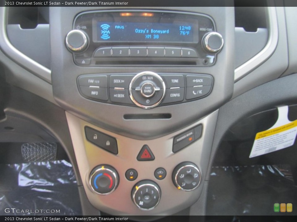 Dark Pewter/Dark Titanium Interior Controls for the 2013 Chevrolet Sonic LT Sedan #71139933