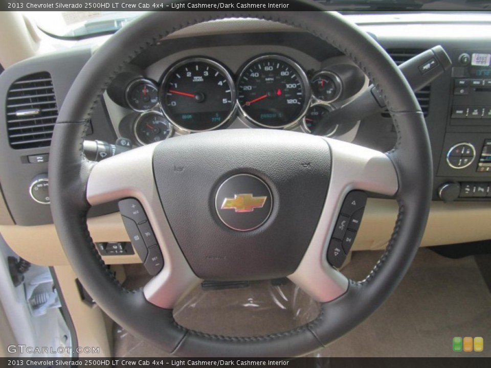 Light Cashmere/Dark Cashmere Interior Steering Wheel for the 2013 Chevrolet Silverado 2500HD LT Crew Cab 4x4 #71140308