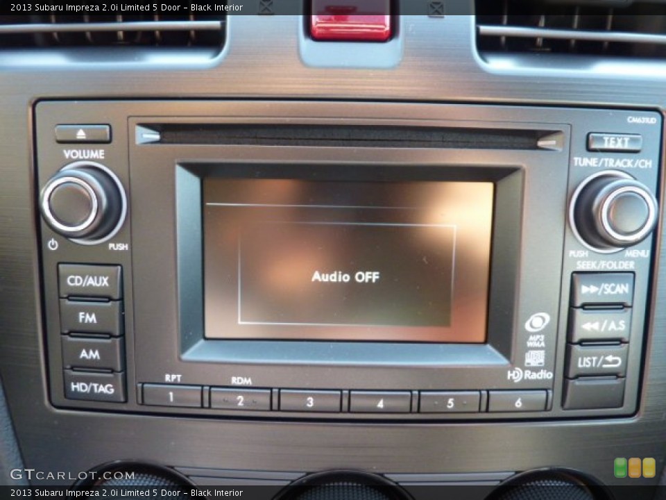 Black Interior Controls for the 2013 Subaru Impreza 2.0i Limited 5 Door #71140758