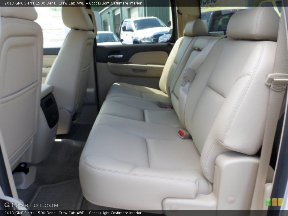Cocoa/Light Cashmere Interior Rear Seat for the 2013 GMC Sierra 1500 Denali Crew Cab AWD #71141562