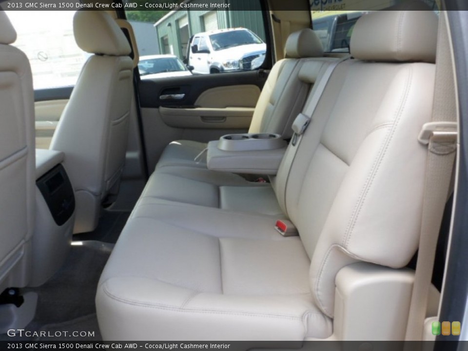 Cocoa/Light Cashmere Interior Rear Seat for the 2013 GMC Sierra 1500 Denali Crew Cab AWD #71141571