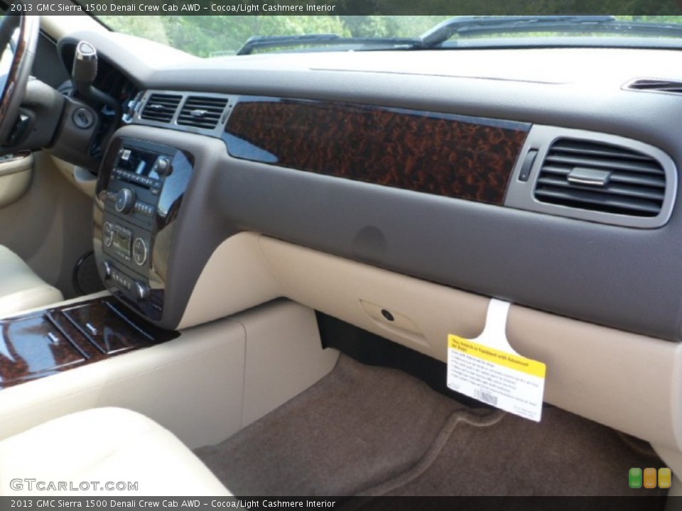 Cocoa/Light Cashmere Interior Dashboard for the 2013 GMC Sierra 1500 Denali Crew Cab AWD #71141634
