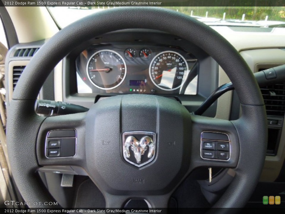 Dark Slate Gray/Medium Graystone Interior Steering Wheel for the 2012 Dodge Ram 1500 Express Regular Cab #71143473