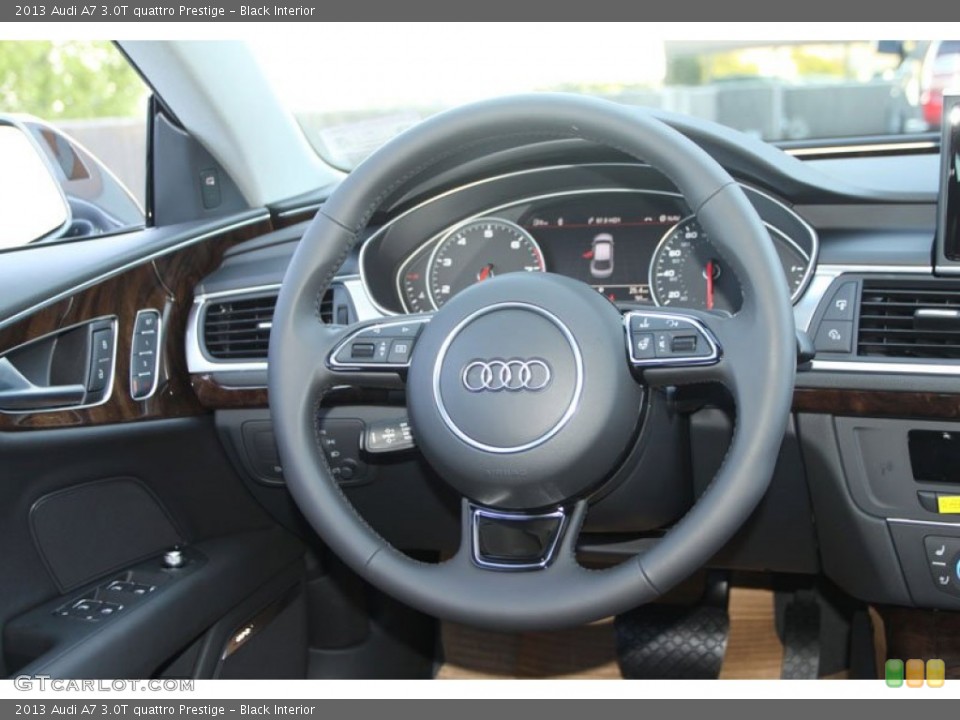 Black Interior Steering Wheel for the 2013 Audi A7 3.0T quattro Prestige #71143778