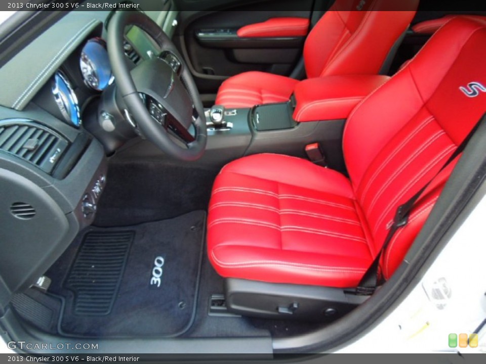 Black/Red Interior Front Seat for the 2013 Chrysler 300 S V6 #71143851