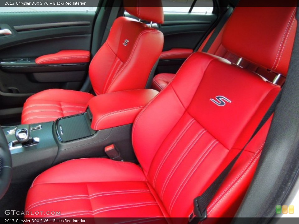 Black/Red Interior Front Seat for the 2013 Chrysler 300 S V6 #71143860
