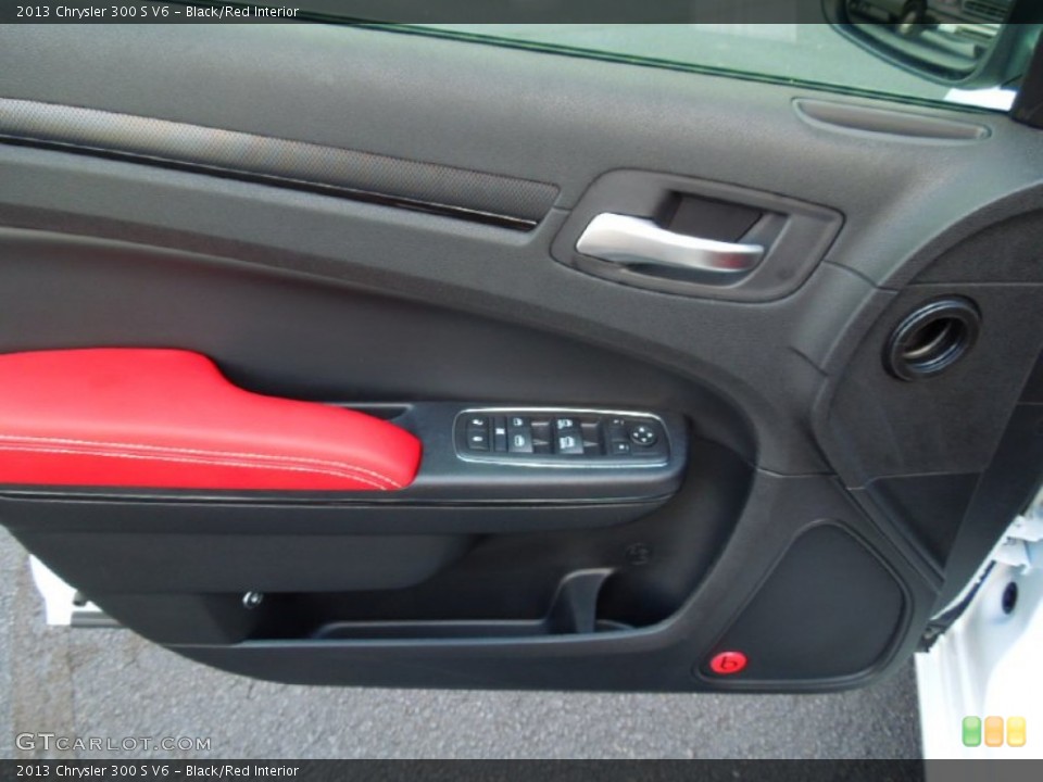 Black/Red Interior Door Panel for the 2013 Chrysler 300 S V6 #71143868