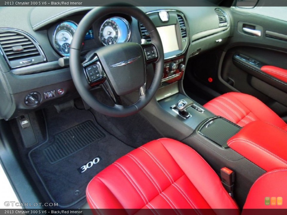Black/Red Interior Prime Interior for the 2013 Chrysler 300 S V6 #71144028