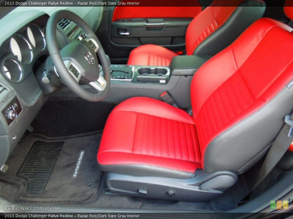 Radar Red/Dark Slate Gray Interior Front Seat for the 2013 Dodge Challenger Rallye Redline #71144322