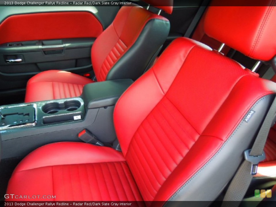 Radar Red/Dark Slate Gray Interior Front Seat for the 2013 Dodge Challenger Rallye Redline #71144331
