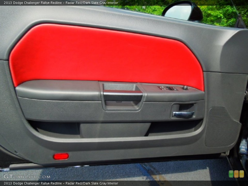 Radar Red/Dark Slate Gray Interior Door Panel for the 2013 Dodge Challenger Rallye Redline #71144340