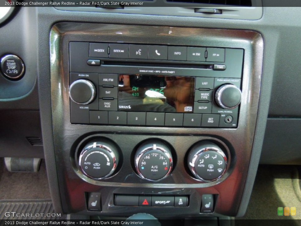Radar Red/Dark Slate Gray Interior Controls for the 2013 Dodge Challenger Rallye Redline #71144376