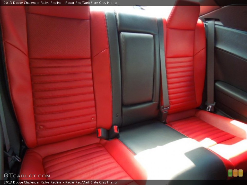 Radar Red/Dark Slate Gray Interior Rear Seat for the 2013 Dodge Challenger Rallye Redline #71144400