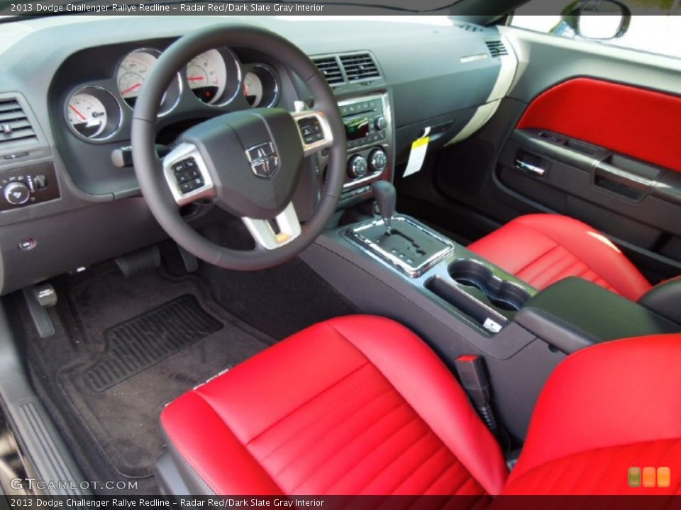Radar Red/Dark Slate Gray Interior Prime Interior for the 2013 Dodge Challenger Rallye Redline #71144469