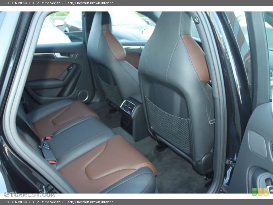 Black/Chestnut Brown Interior Rear Seat for the 2013 Audi S4 3.0T quattro Sedan #71145081