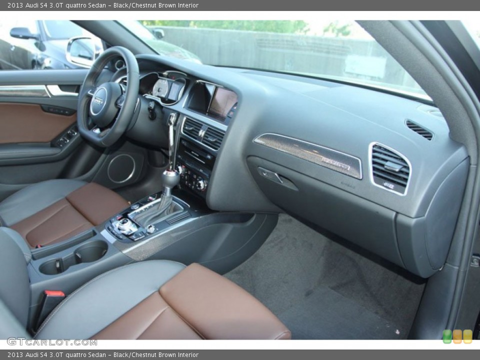 Black/Chestnut Brown Interior Dashboard for the 2013 Audi S4 3.0T quattro Sedan #71145096