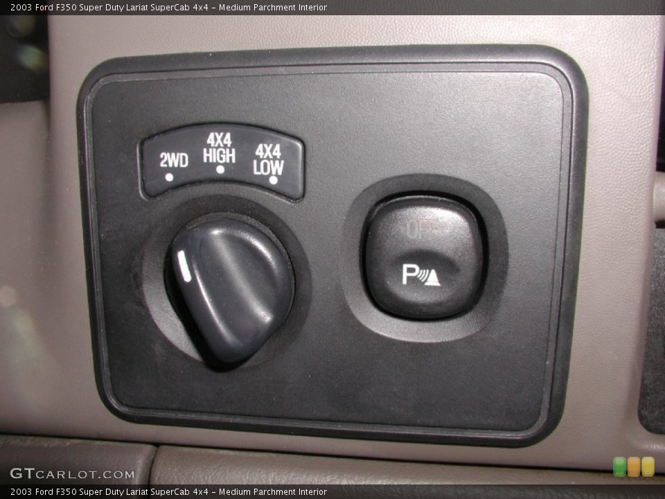 Medium Parchment Interior Controls for the 2003 Ford F350 Super Duty Lariat SuperCab 4x4 #71150547