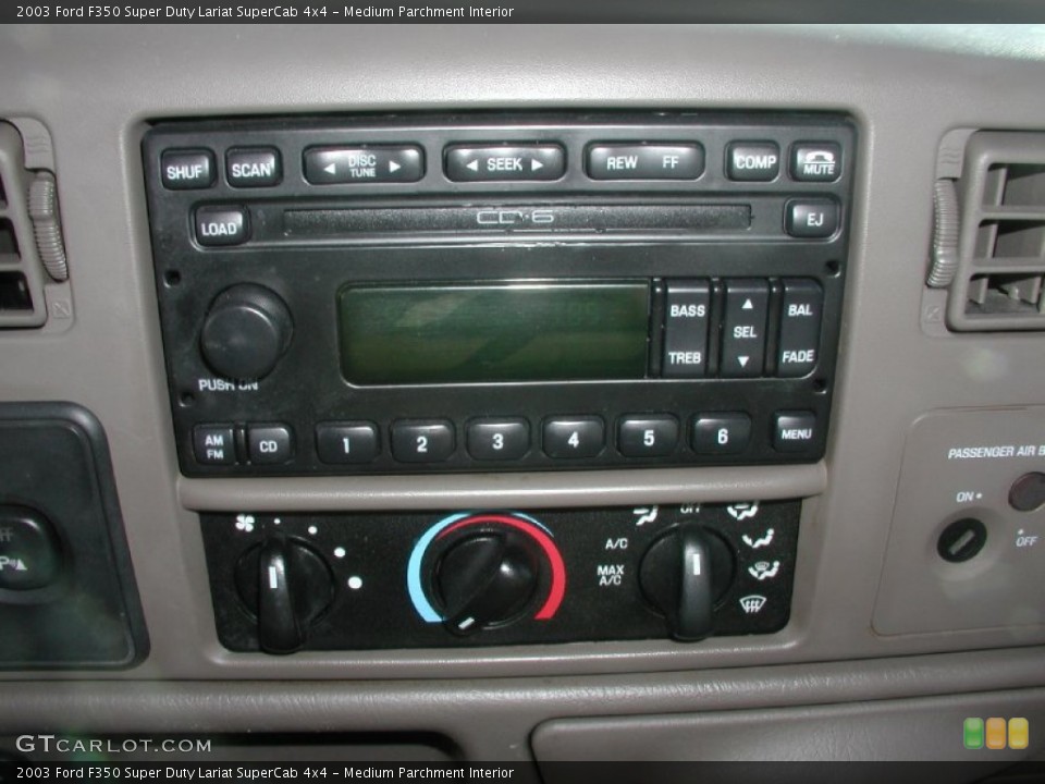 Medium Parchment Interior Controls for the 2003 Ford F350 Super Duty Lariat SuperCab 4x4 #71150565