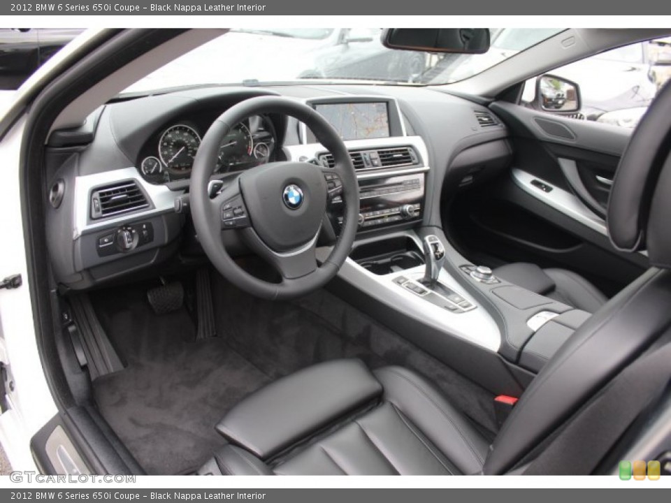 Black Nappa Leather Interior Prime Interior for the 2012 BMW 6 Series 650i Coupe #71151843