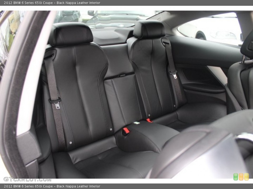 Black Nappa Leather Interior Rear Seat for the 2012 BMW 6 Series 650i Coupe #71151954