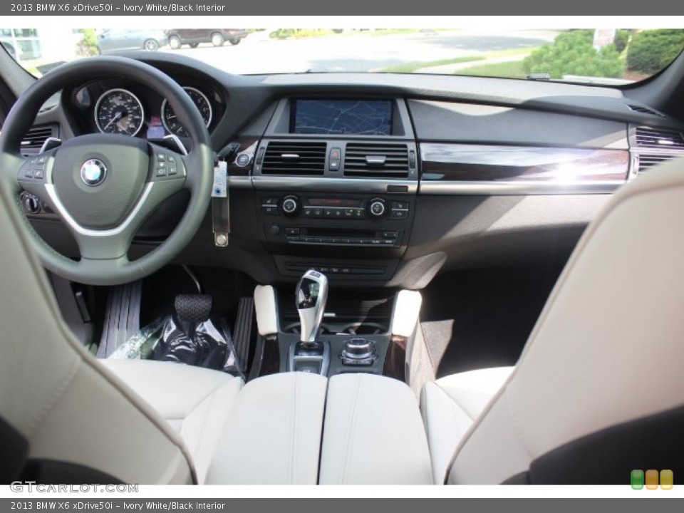 Ivory White/Black Interior Dashboard for the 2013 BMW X6 xDrive50i #71152708