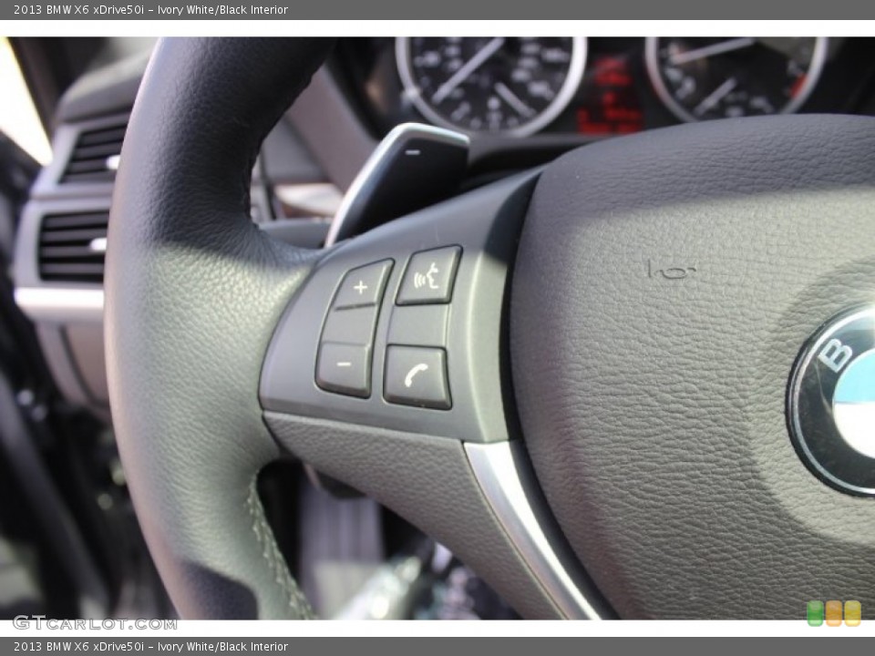 Ivory White/Black Interior Controls for the 2013 BMW X6 xDrive50i #71152743