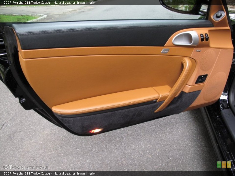 Natural Leather Brown Interior Door Panel for the 2007 Porsche 911 Turbo Coupe #71155347