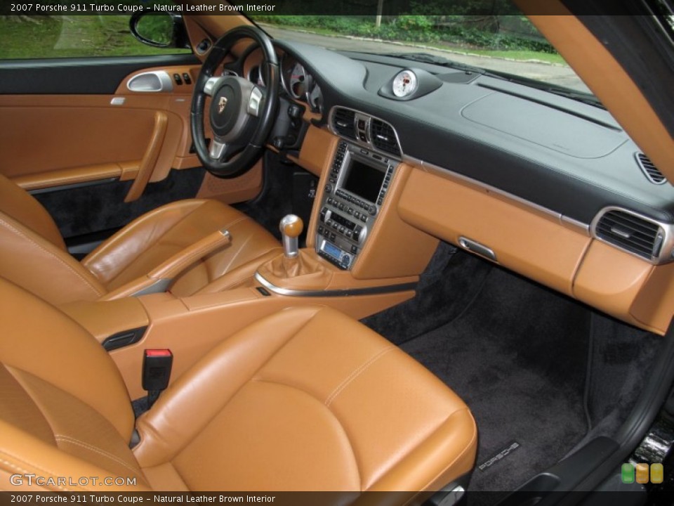 Natural Leather Brown Interior Photo for the 2007 Porsche 911 Turbo Coupe #71155356