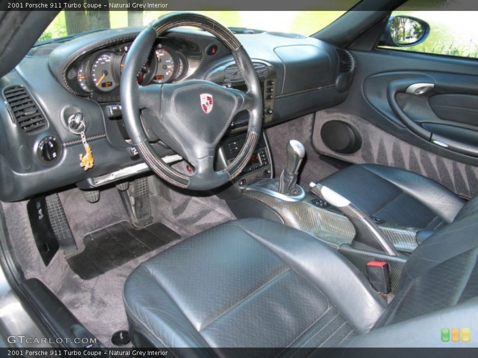 Natural Grey Interior Prime Interior for the 2001 Porsche 911 Turbo Coupe #71155533