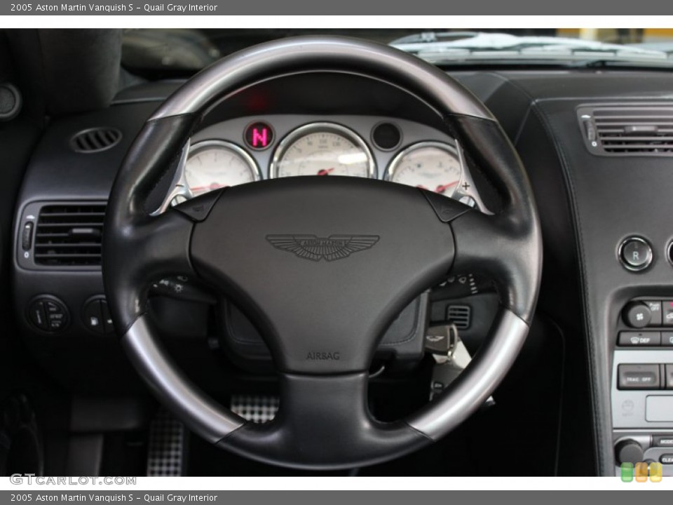Quail Gray Interior Steering Wheel for the 2005 Aston Martin Vanquish S #71160225