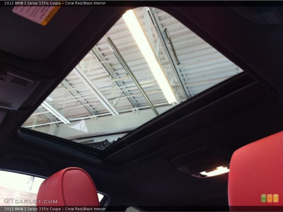 Coral Red/Black Interior Sunroof for the 2013 BMW 3 Series 335is Coupe #71160900