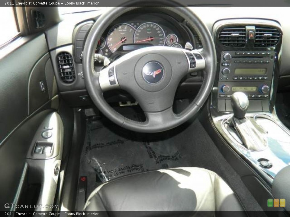 Ebony Black Interior Dashboard for the 2011 Chevrolet Corvette Coupe #71160904