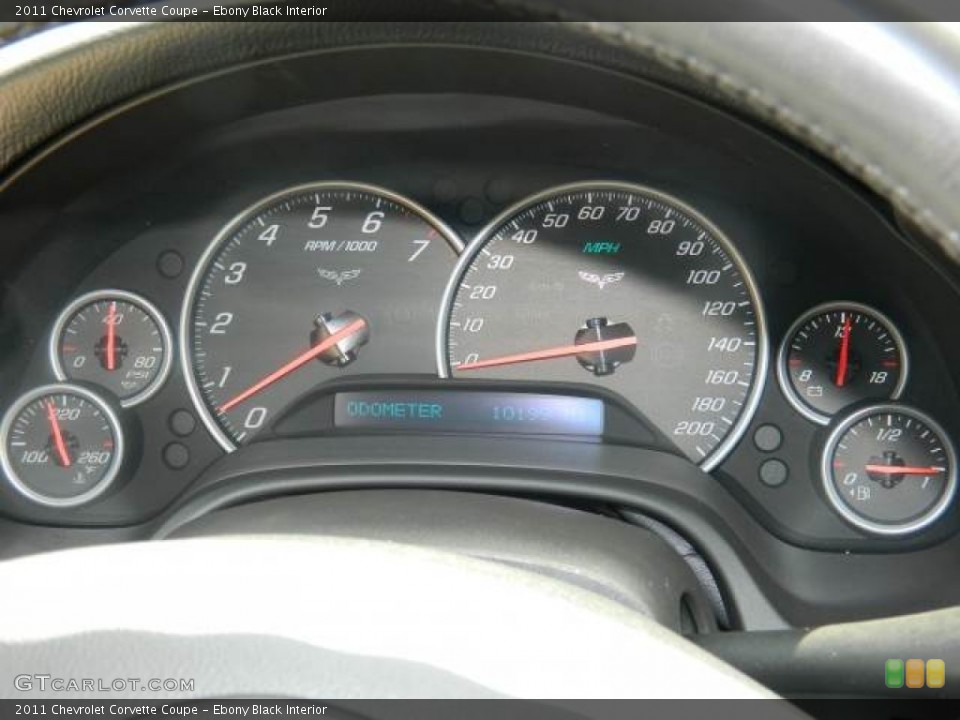 Ebony Black Interior Gauges for the 2011 Chevrolet Corvette Coupe #71160954