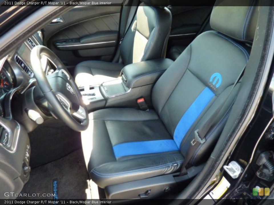 Black/Mopar Blue Interior Front Seat for the 2011 Dodge Charger R/T Mopar '11 #71168229