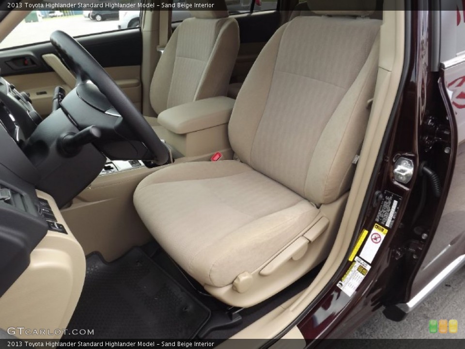 Sand Beige Interior Front Seat for the 2013 Toyota Highlander  #71175552