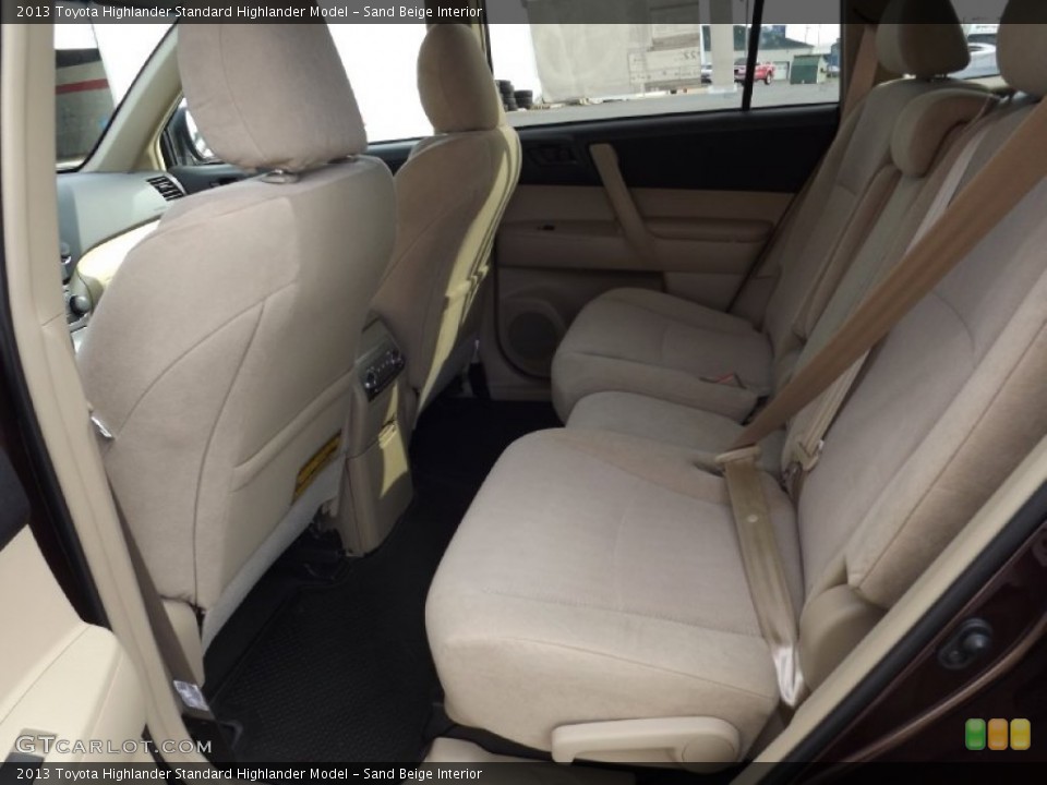 Sand Beige Interior Rear Seat for the 2013 Toyota Highlander  #71175564