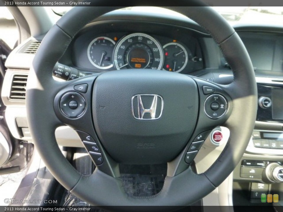 Gray Interior Steering Wheel for the 2013 Honda Accord Touring Sedan #71178037