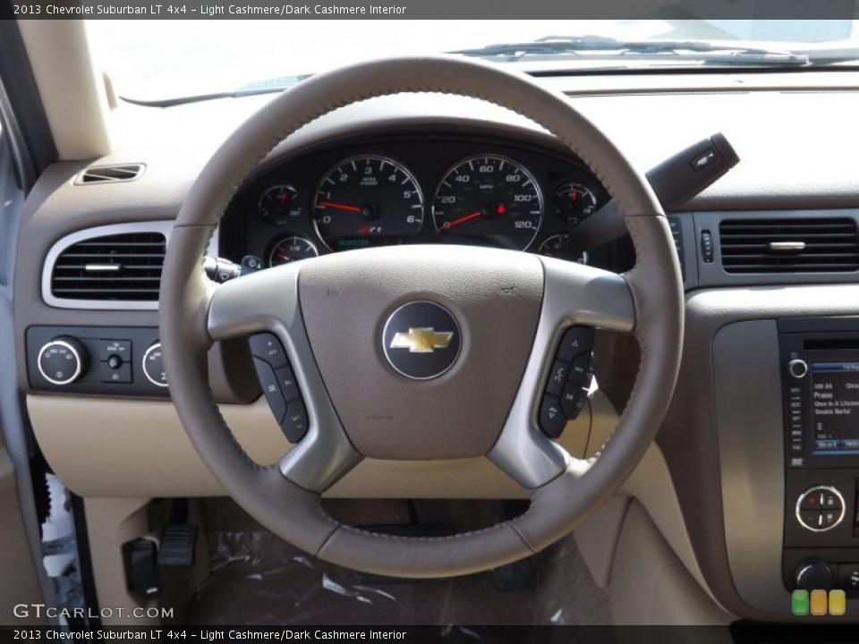 Light Cashmere/Dark Cashmere Interior Steering Wheel for the 2013 Chevrolet Suburban LT 4x4 #71188729